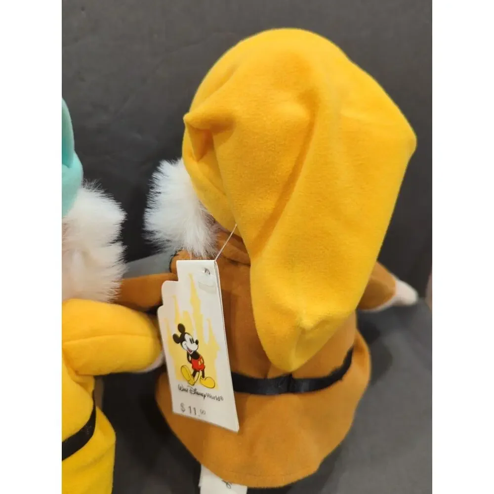 Walt Disney World Plush Mini Beanbag Dopey, Happy, Bashful Dwarfs W/Orig‎ Tag